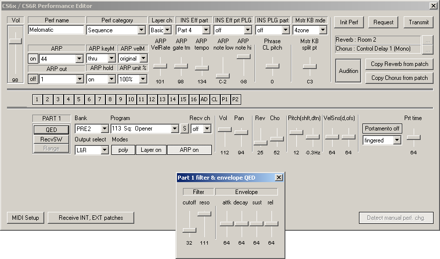 Screenshot from CS6X/CS6R Performance Editor
